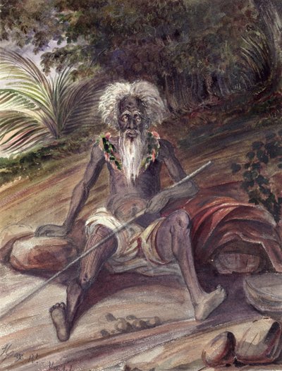 Old man from the Marquesas Islands, c.1842 by Maximilien Radiguet